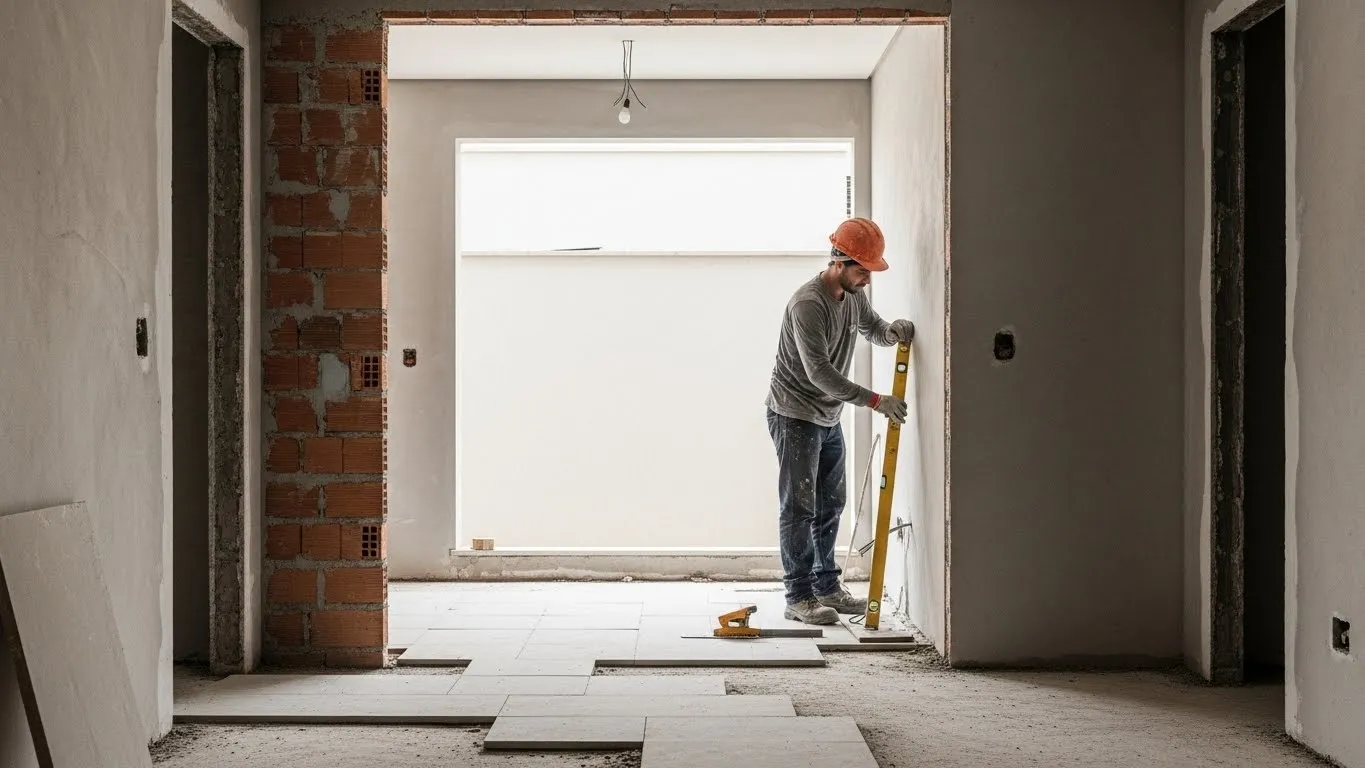 Estrutura resistente e durável em obra residencial