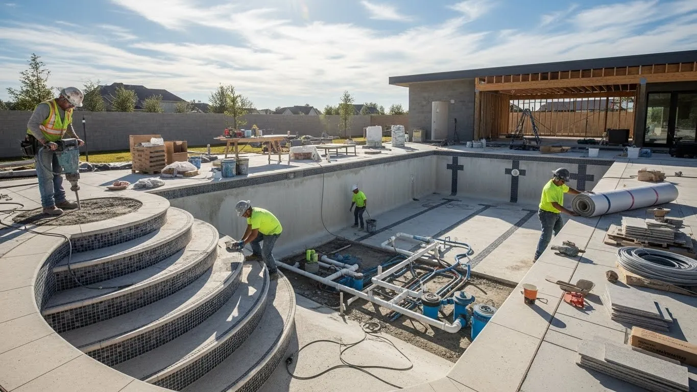 Detalhe de balanço estrutural em construção