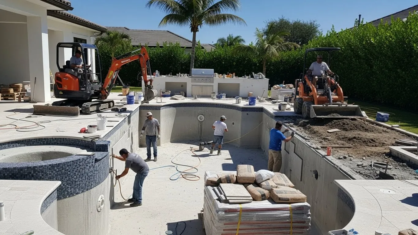 Equipamento de cravação de estacas em obra